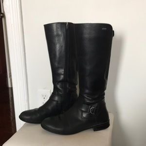 Tall Waterproof Leather Riding Boots
